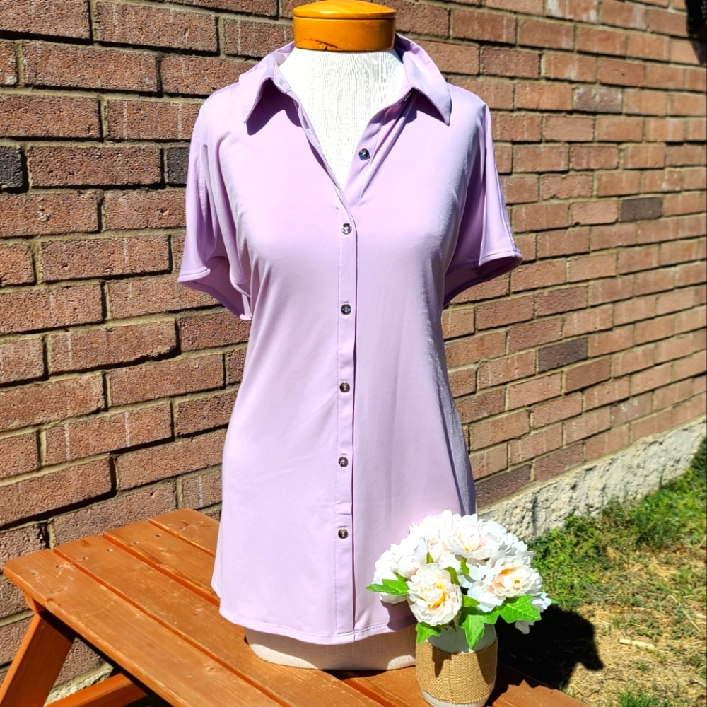 H by Halston violet tunic top - Picture 1 of 4